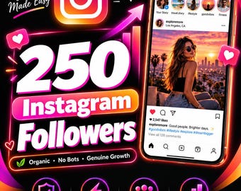 Instagram Followers Digital Download, Social Media Growth