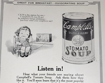 Campbell's Soup Ads 1930's Your Choice Original Black & White Vintage Ads