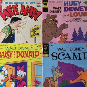 Comic Book BundleWalt Disney ScampHee-HawHuey Dewey and LouieDaisy & Donald image 1