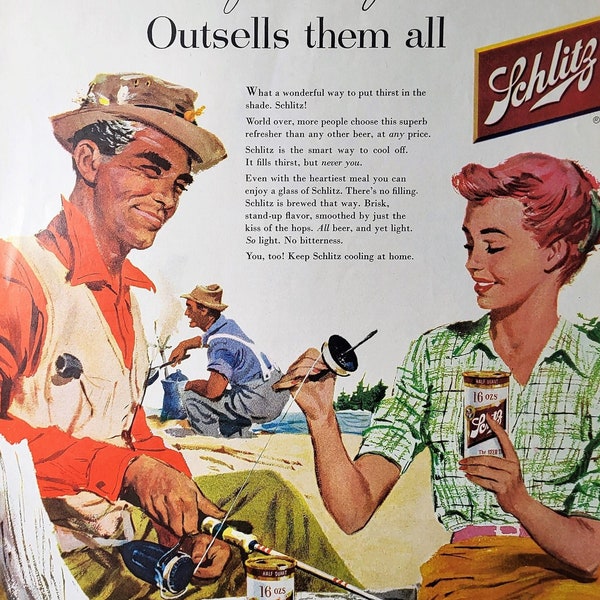 Beer Ads~Your Choice~Schlitz Beer~1940's-1950's Vintage Advertisements