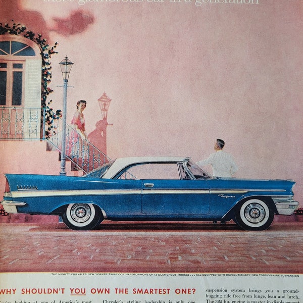 1956 Chrysler New Yorker 2 Door Hardtop Original Vintage Car Advertisement
