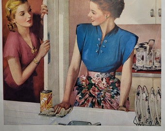 Bon Ami Ad Original 1940's Vintage Ads Kitchen Decor