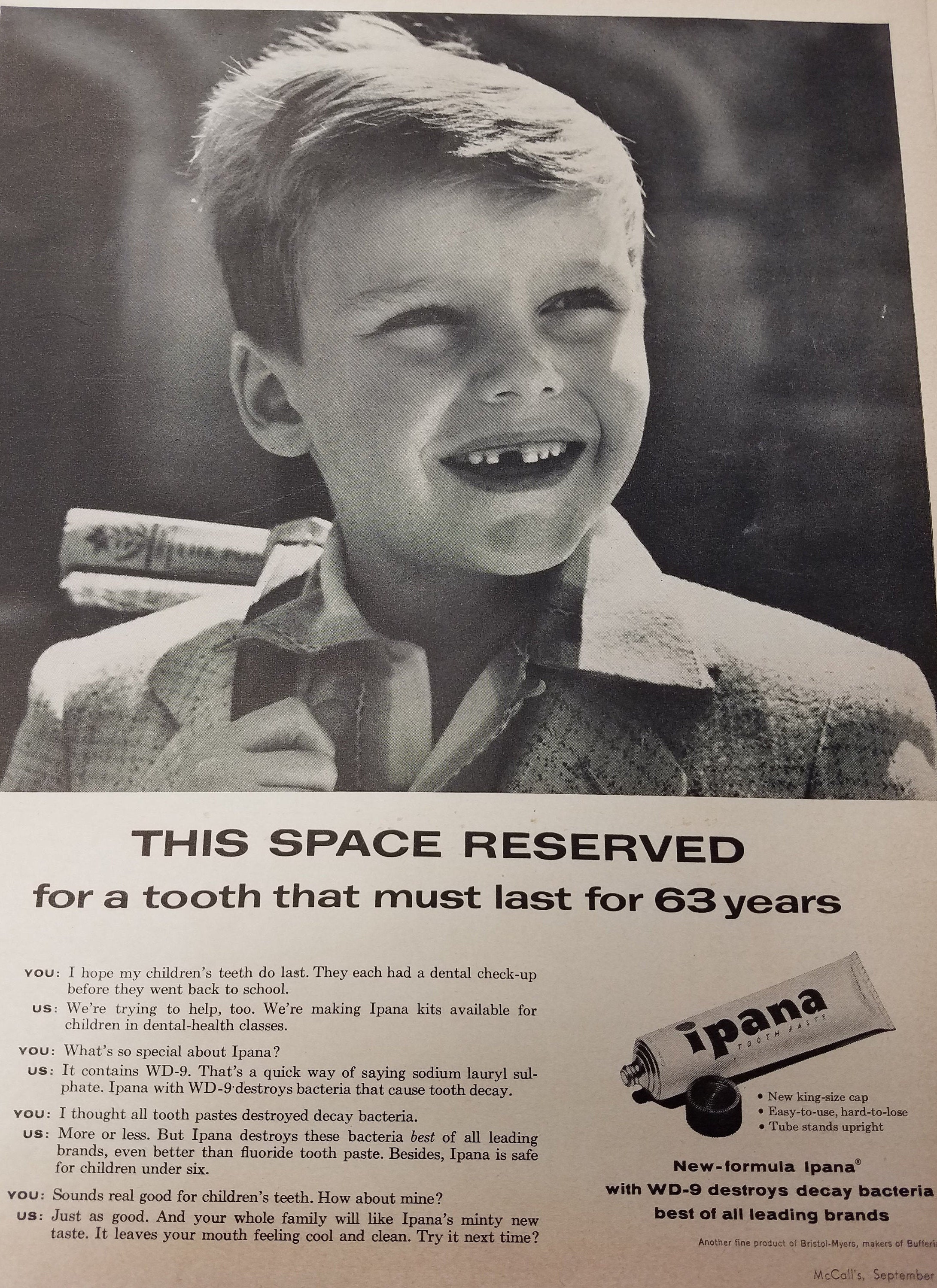 IPANA TOOTHPASTE Original Vintage Advertisement Bathroom Print Etsy