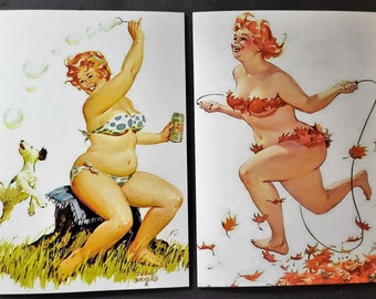 Lg. Hilda Magnets (2) Sexy Pin-Up Artist Duane Bryers Refrigerator Magnet Great Gift Idea