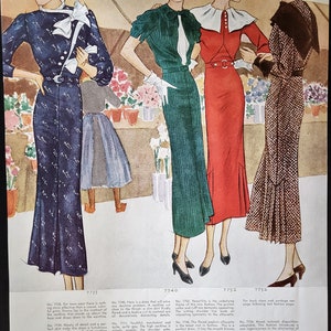 McCall's Fashions Pattern Ads Original Vintage Magazine Fashion Pages & Styles Ready To Frame image 2