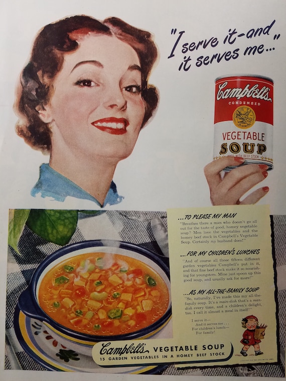 Campbells Soup Ad Original Vintage Food Advertisement Soup Etsy A double treat / serve for all occasions. etsy