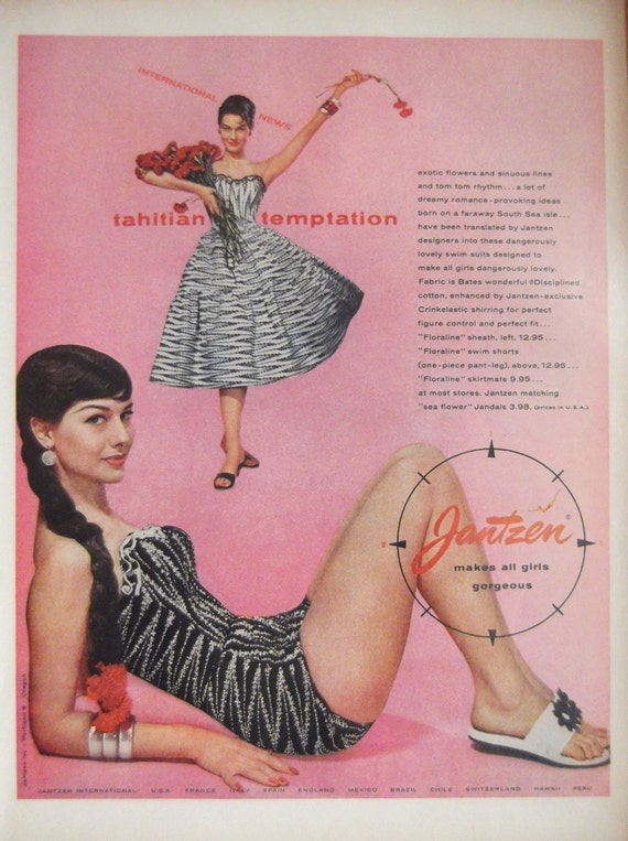 framed vintage swimsuits