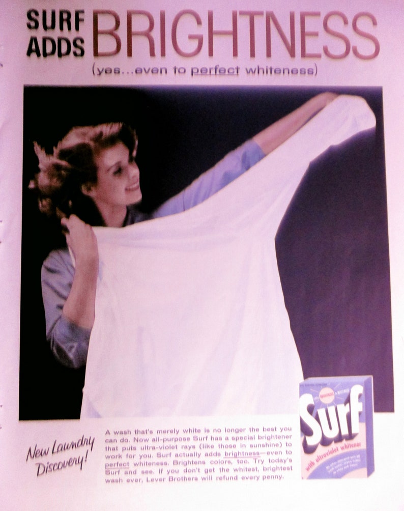 SURF LAUNDRY DETERGENT Original 1957 Vintage Advertisement Etsy