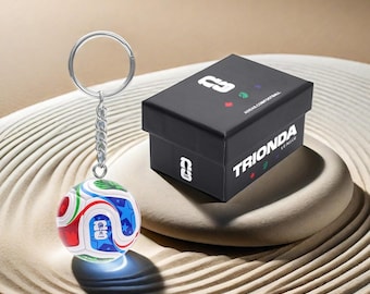 2026 World Cup Mini Soccer Ball Keychain, USA-Canada-Mexico Souvenir (Gift Box)