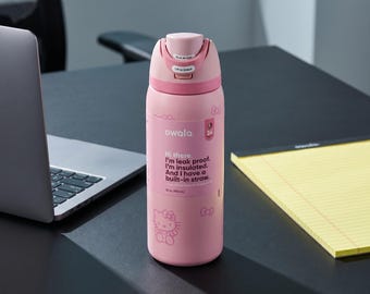 Owala Tumbler, 32oz Insulated Stainless Steel Water Bottle,Tumbler With Hello Kitty Design