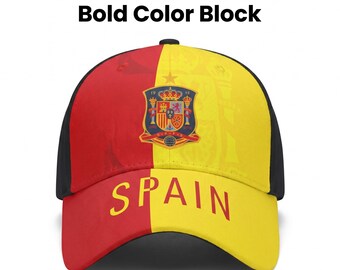 Spain Soccer Baseball Cap | RFEF La Roja Football Fan Hat |  Spain National Team Gift | Soccer Fan Hat | World Cup 2026 Souvenir