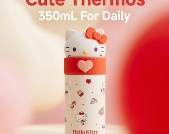 Sanrio Hello Kitty Insulated Water Bottle,12 OZ Stainless Steel Double Wall Vacuum Cartoon Water Bottle,Bottle,Tumbler with Kitty Cat Design