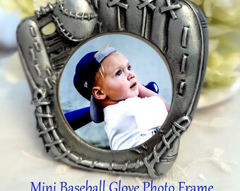 Baseball Glove Photo Mini Desk Frame for Baseball Fan Picture Frame Made with Your Photo!