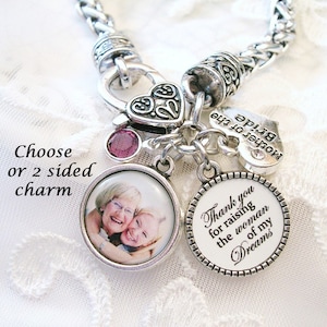 Wedding Jewelry Mother of the Bride Bracelet Mother of the Groom Gift Wedding Photo Gift for Mom Bridal Memory Jewelry