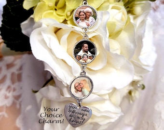 Bridal Bouquet Photo Charm Bridal Bouquet Memorial Charm Bridal Bouquet Memory Charm Bridal Bouquet Charm Personalized Bridal Shower Gift