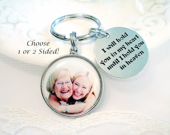 Photo Memory Key Chain Photo Charm Loss of Mother or Father Loved One Gift Personalized Memory Jewelry Sympathy Gifts