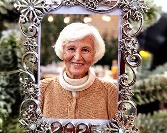 2025 Photo Memorial Ornament Sympathy gift Mom Wife Husband Loss of Dad Grandmother Photo ornament
