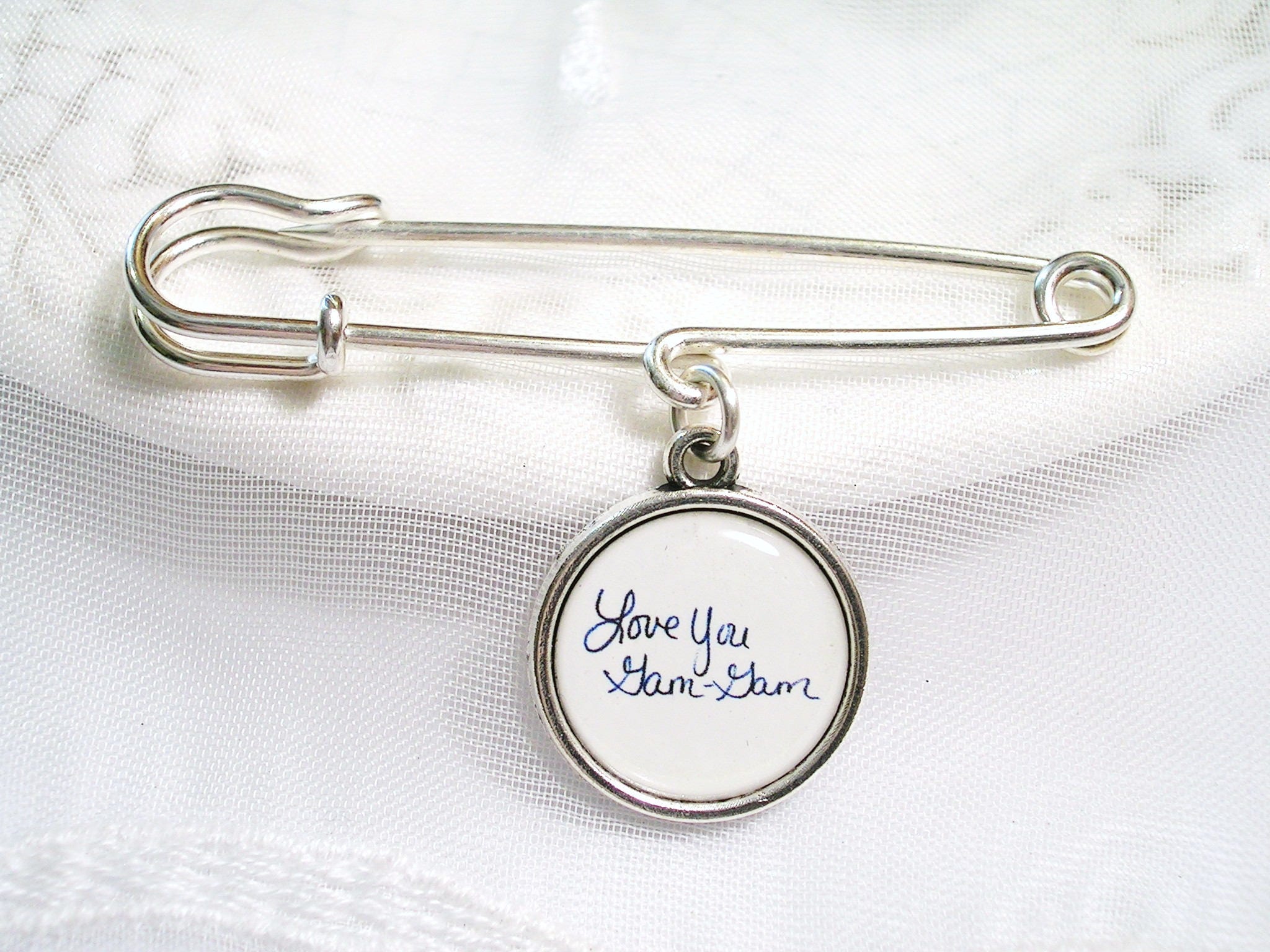 Gift for Groom Memory Charm Lapel Pin Signature Charm for Etsy