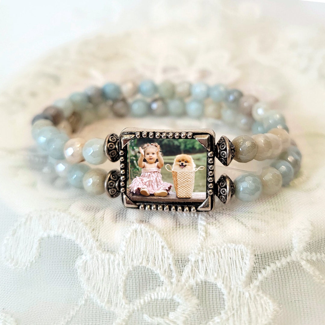 Photo Charm Bracelet Mothers Day Gift for Mom Grandmother Wife Picture ...