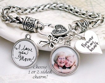 Photo Memory Bracelet Sympathy Gift for Mom Memorial Jewelry Loss of Grandmother Husband Memory Charm Loss of Mother or Parent Friend