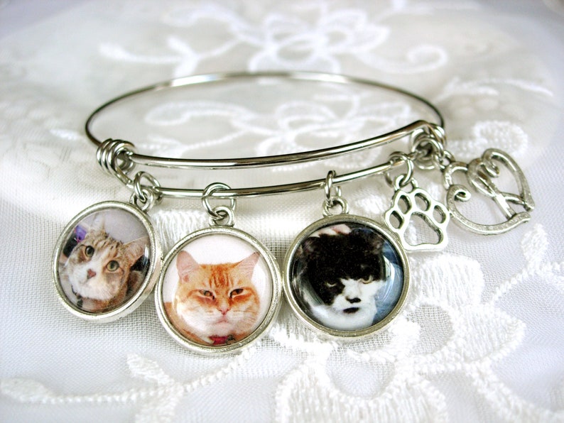 Photo Charm Mom Bracelet Custom Photo Jewelry Wife Gift Grandmother Gift Picture Jewelry Child Pet Photos Mom Gifts Add Message or Logo image 2
