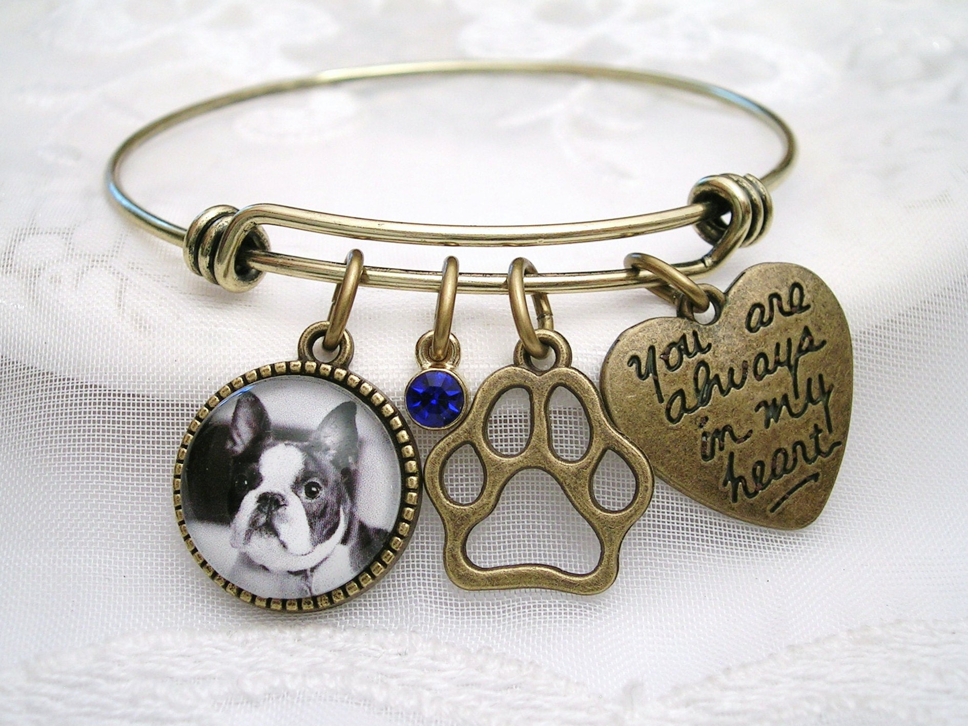 Pet Photo Bracelet Dog Memorial Bracelet Cat Loss Memory Gift Etsy