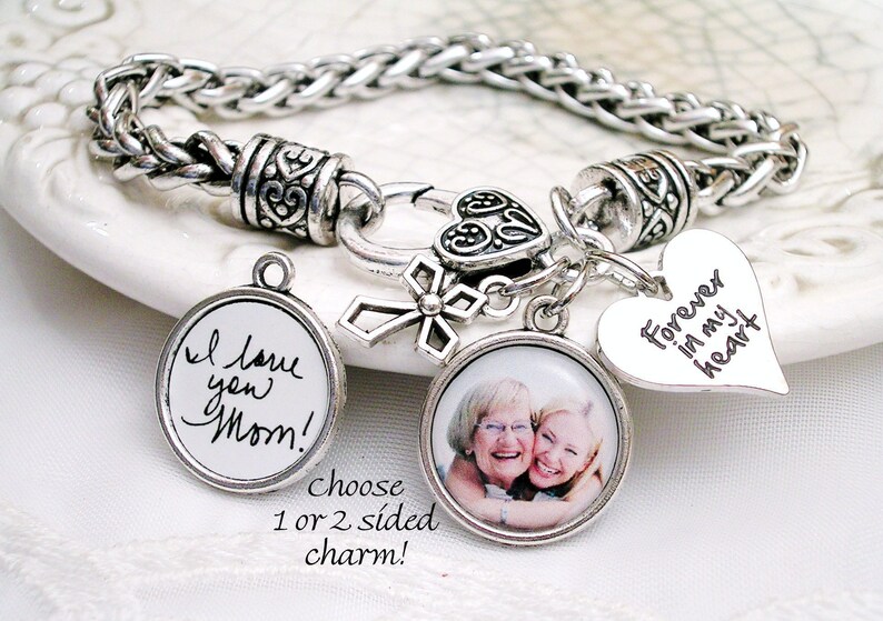 Memory Bracelet Memorial Jewelry Photo Charm Bracelet Loss of Etsy