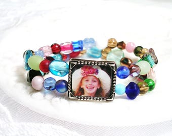 Photo Frame Bracelet Mother Gift Photo Charm Bracelet Grandmother Gift Picture Jewelry Photo Gift for Wife Memory Jewelry Personalized Gift