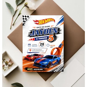 Hot Wheels Birthday Card - Etsy