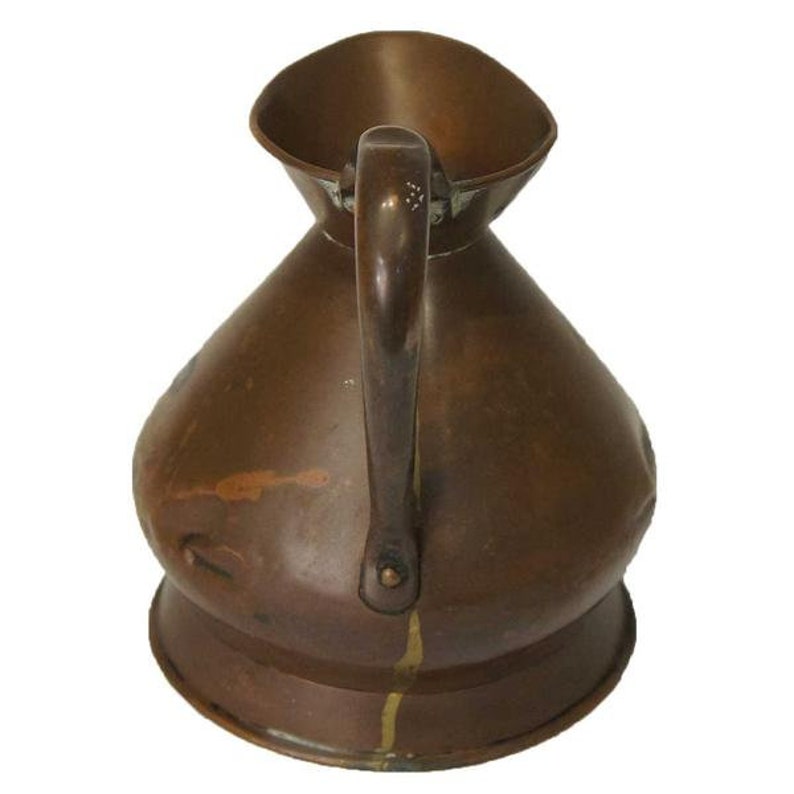 Antique English Victorian Copper Quart Harvest Jug/ale Measure Pitcher