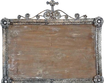 Large Indo-Portuguese Silver Mounted Frame