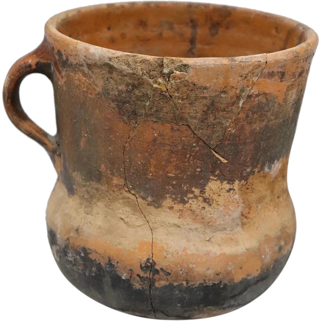 Prehistoric Native American Glazed Pottery Onehandle Cooking Etsy