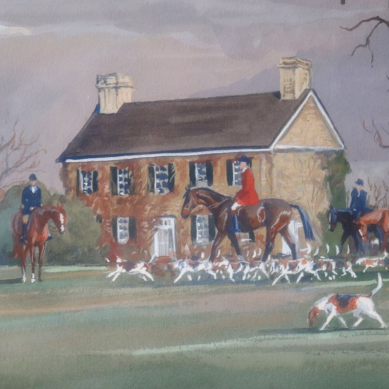 JEAN BOWMAN Watercolor/Gouache on Paper Painting Fox
