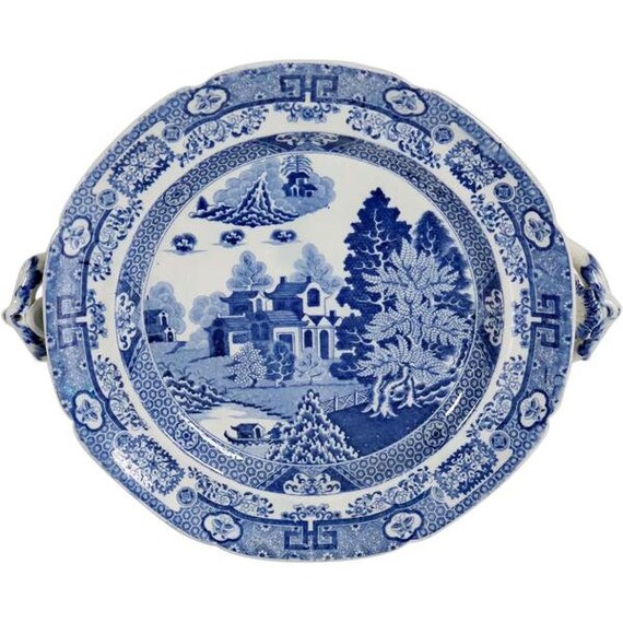 Blue and shop white spode china