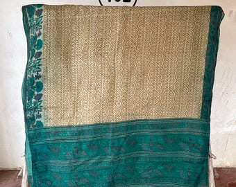 Vintage Silk Sari Fabric – Authentic Handmade Indian Textile
