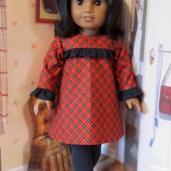 1960's Holiday Dress- Made to Fit 18" American Girl Doll~ A KeepersDollyDuds Original Outfit.