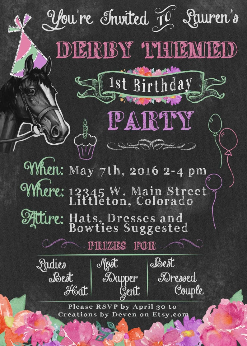 Kentucky Derby Themed Birthday Chocolate Bar Wraps