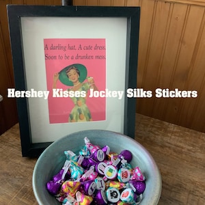 Kentucky Derby Party Favors for Hershey kisses or Life Savers 108 circles/sheet ready to Peel and Stick