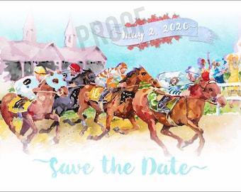 Kentucky Derby Invitation Save the Date Digital File Instant Download