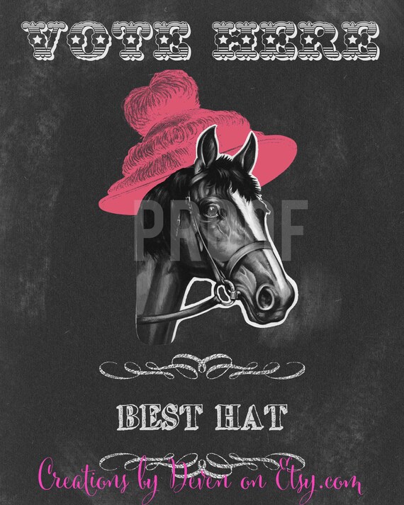 Kentucky Derby Party Printable Vote for Best Hat Best Dressed | Etsy