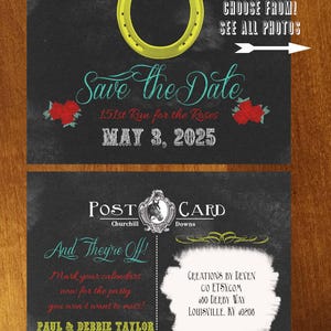 Kentucky Derby Party Save the Date Postcards (Set of 40) - FOUR styles to choose from - See all Pictures