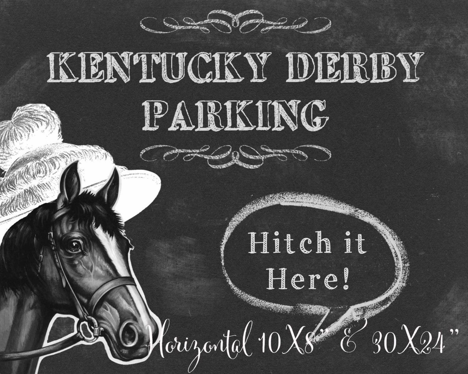 Kentucky Derby Party Printable Parking Signs Digital Files Etsy