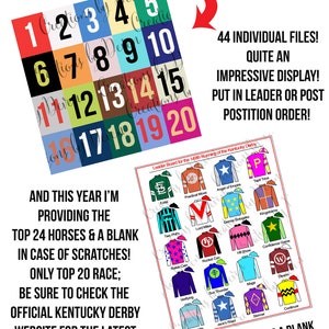 Kentucky Derby Party Printable Jockey Jersey Silks Full Sheets - Etsy