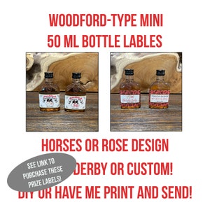 Whiskey Labels for 3 Prize Bourbon Bottles 2025 Kentucky Derby Party, 5 ...
