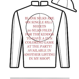 Kentucky Derby Party Printable Jockey Jersey Silks Full Sheets 45 ...