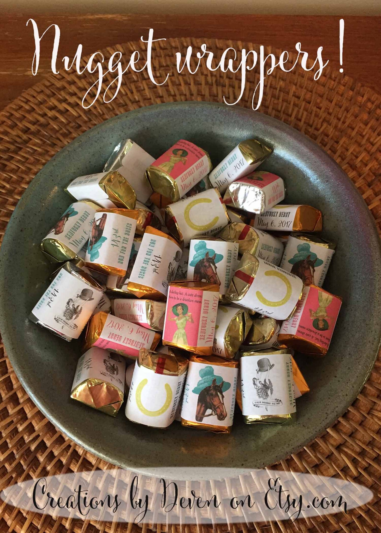 Kentucky Derby Party Favors or Custom nugget wrappers for ...