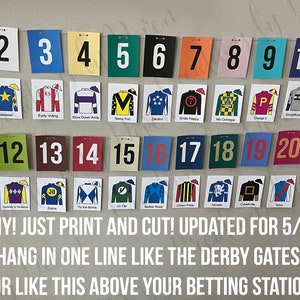 Kentucky Derby Party Printables Jockey Jersey Silks Post | Etsy