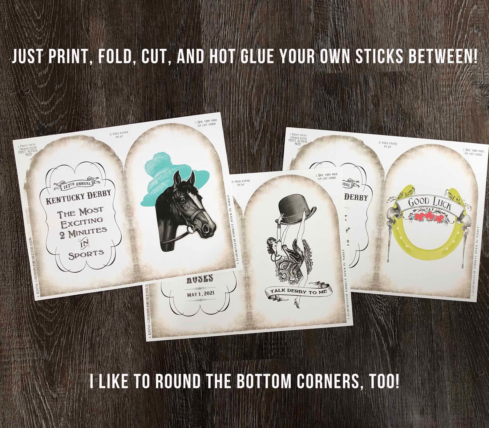 Kentucky Derby Party Printable Instant Download Hand - Etsy