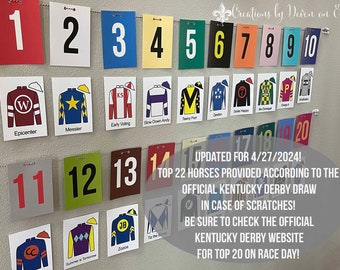 Kentucky Derby Party Printables Jockey Jersey Silks Post Position or Leaderboard Display Derby Betting Games a/o 05/03/24