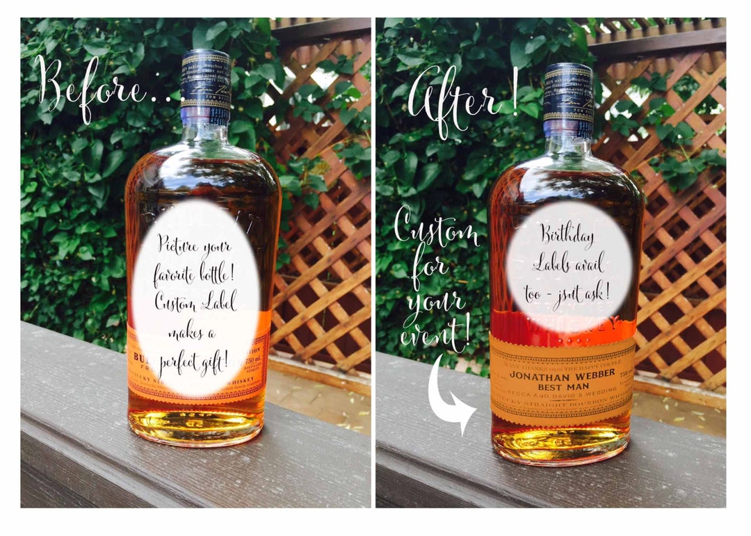 Custom Bourbon Whiskey Label, Birthday, Wedding, Groomsmen Gifts ...